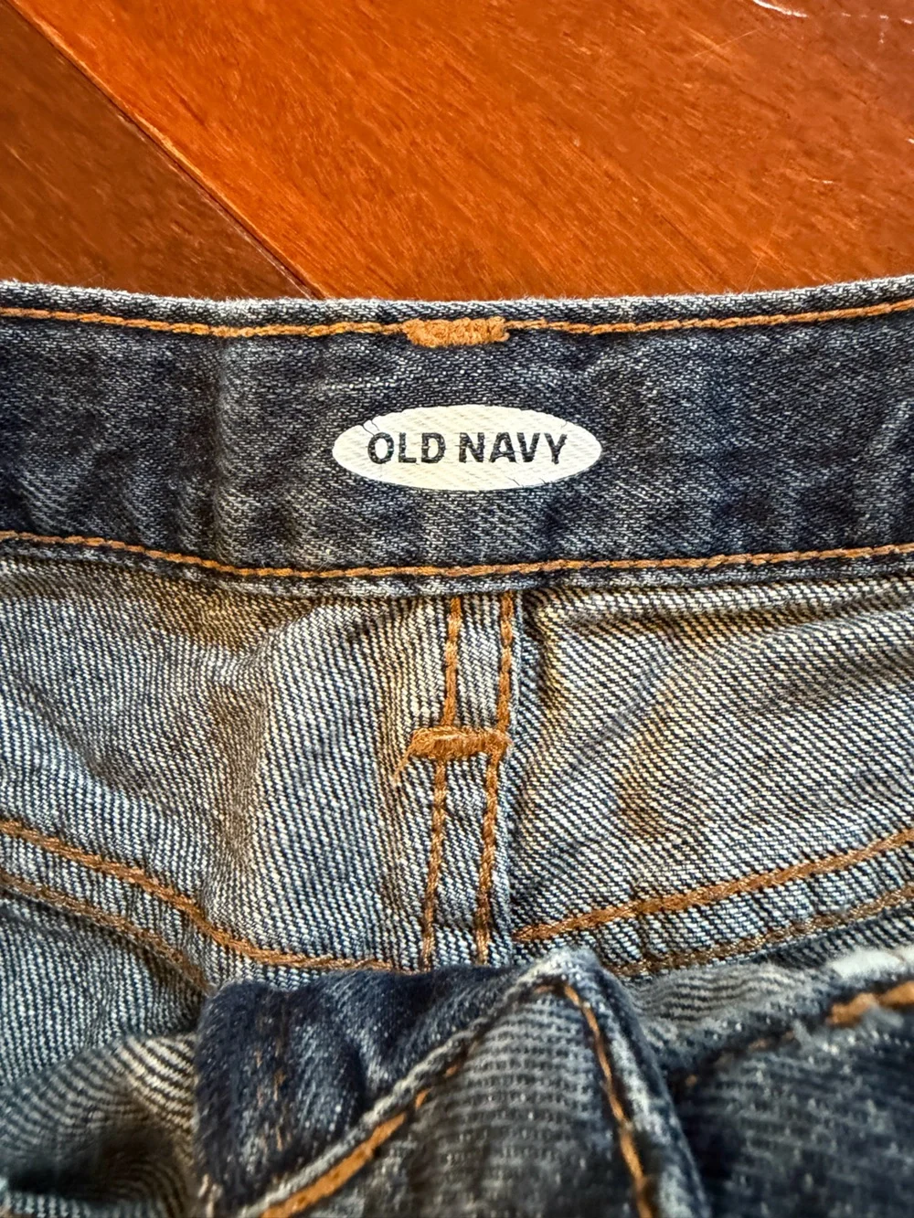 Old Navy Distressed Dark Blue Denim Shorts